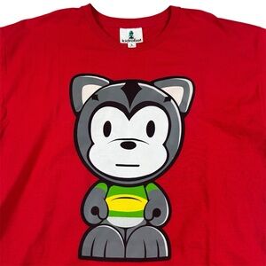 Vintage Y2k KidRobot Frank Zoomies Red Graphic T-shirt Skate Grunge Men’s Large